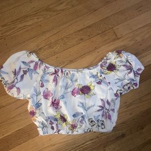 Off the shoulder crop top